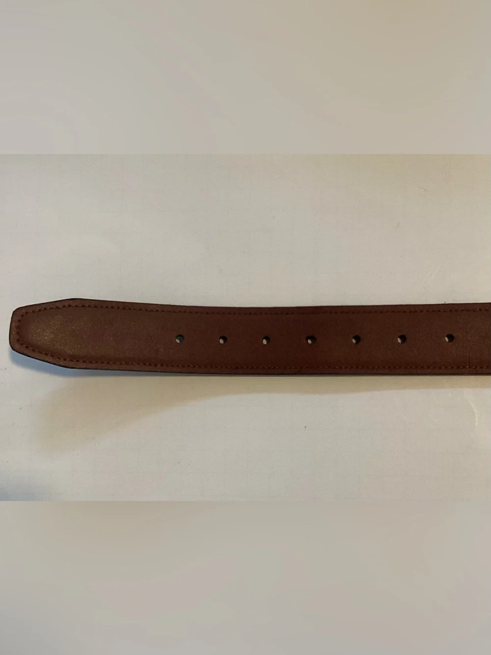Men's Columbia brown dark leather belt classic business casual size XL 42-44